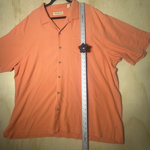 Tommy Bahama 100% Silk Button Down Short Orange Men’s XXL - Picture 5 of 9